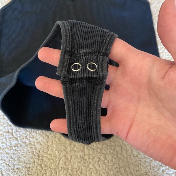 🌸 One Step Up 🌸 dark grey ribbed bodysuit - Picture 5 of 7